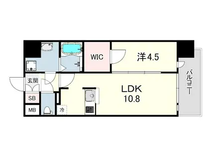 ディアコート産興(1LDK/3階)の間取り写真