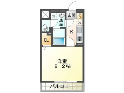 ロイヤルハートピア江戸橋(1K/3階)の間取り写真