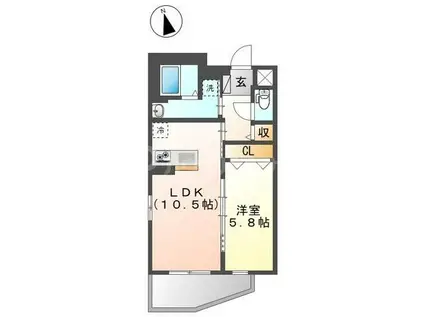湯島3丁目店舗マンション工事(1LDK/2階)の間取り写真