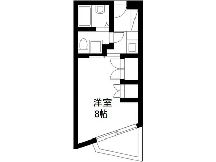 リ・バースコート木花台(1K/3階)の間取り写真