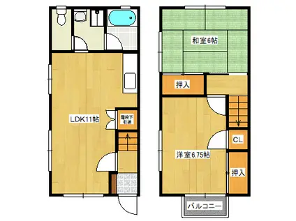 サンパーク洋光台(2LDK/1階)の間取り写真