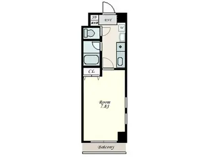 ソレアード・スィエテ(1K/7階)の間取り写真