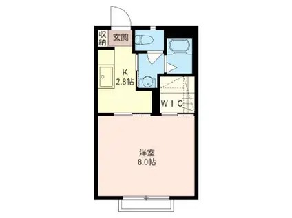  CASA・LINO(1K/2階)の間取り写真