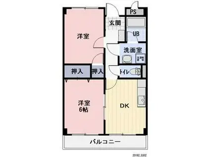 リンピア藤(2DK/2階)の間取り写真