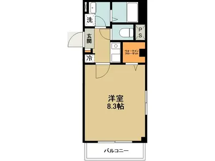 エミネックス熊谷駅前C棟(1K/1階)の間取り写真