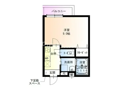 フジパレス千林3番館(1K/2階)の間取り写真