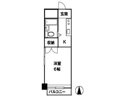 椙本ハイツ(1K/3階)の間取り写真