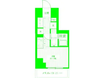 スパシエ横浜アルト(ワンルーム/10階)の間取り写真