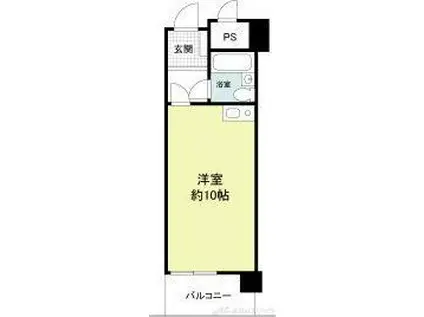 ミストラル川園(ワンルーム/6階)の間取り写真