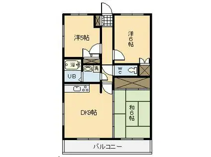 第3サンフローラルハイツ(3LDK/2階)の間取り写真