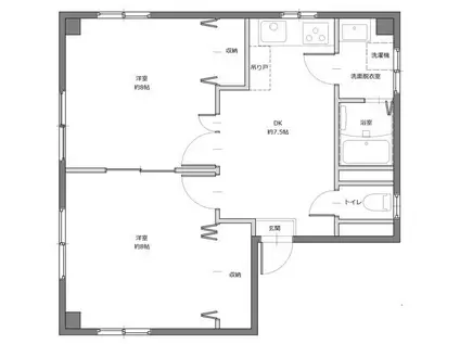 平本ビル(2DK/3階)の間取り写真