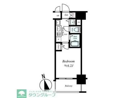 プレサンス鶴舞公園ウエスト(1K/7階)の間取り写真