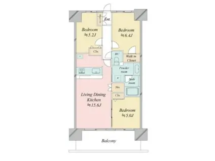 レジディア南千住(3LDK/9階)の間取り写真