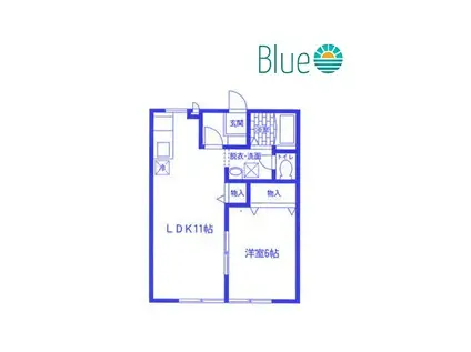 中央公園参番館(1LDK/1階)の間取り写真