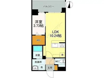 LIBTH桑園(1LDK/5階)の間取り写真