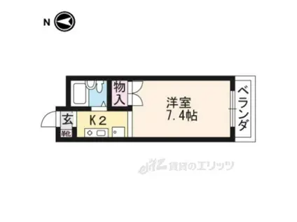 MBCアンバーハウス(1K/4階)の間取り写真