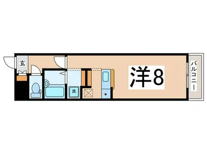 R.I.Nコート巽東(ワンルーム/2階)の間取り写真