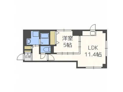 プライムアーバン大通公園I(1LDK/4階)の間取り写真