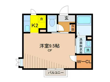 ネーブル吉祥寺II(1K/2階)の間取り写真