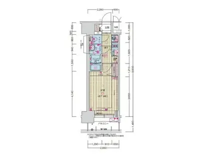 プレサンス今池駅前フェルディノ(1K/6階)の間取り写真