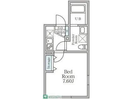 グランヴィル永福町(1K/2階)の間取り写真