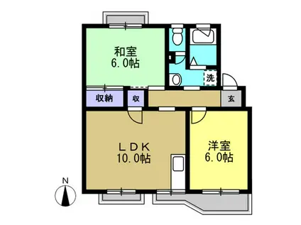 ロイヤルリリーフM&S(2LDK/4階)の間取り写真