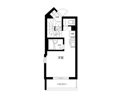 KTS笹塚(1K/2階)の間取り写真