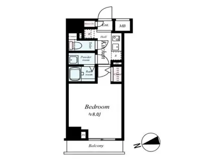 GENOVIA 中野野方 GREEN VEIL(1K/4階)の間取り写真