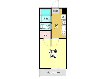 レガーロ桶川(1K/1階)の間取り写真