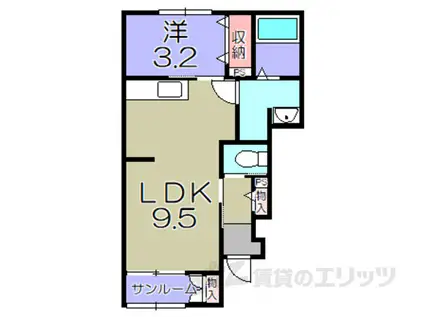 グッドライフステージ古沢(1LDK/1階)の間取り写真