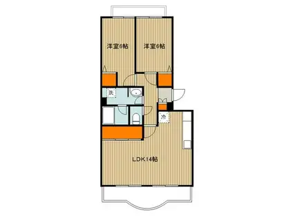 アークパレス(3LDK/2階)の間取り写真