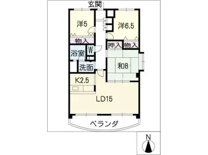 ドムス喜兵衛(3LDK/1階)の間取り写真