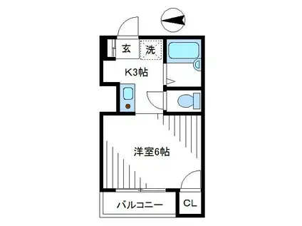 メゾンジャンクション(1K/2階)の間取り写真
