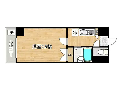 ロイヤルビップ(1K/1階)の間取り写真