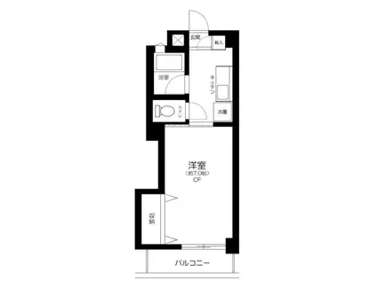 上石神井ハイツ(1K/2階)の間取り写真