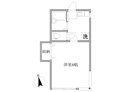 レジデンス自由が丘3(1K/1階)の間取り写真