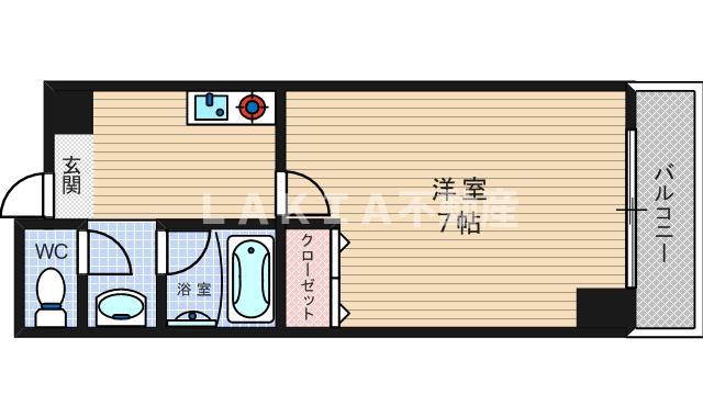 メゾンラフィネ(1K/4階)の間取り写真