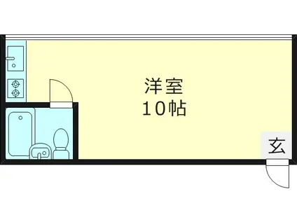 野江ハイツ(ワンルーム/3階)の間取り写真