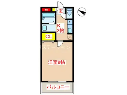 ユーミー隼人ビル(1K/5階)の間取り写真