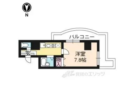 サムパティーク山科(1K/8階)の間取り写真