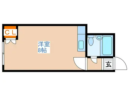 リバーサイド14(ワンルーム/4階)の間取り写真