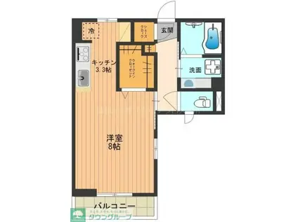 イグレック立川II(ワンルーム/3階)の間取り写真