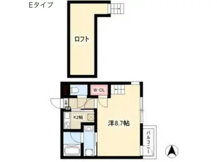 SUCCESSVI(ワンルーム/1階)の間取り写真