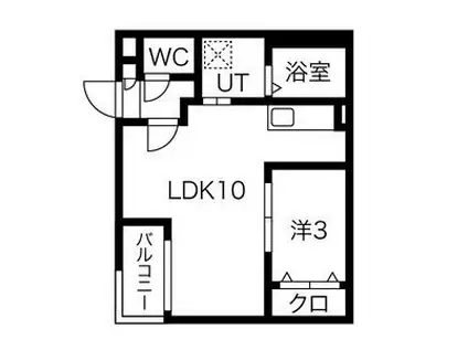 JACK KASADERAII(1LDK/2階)の間取り写真