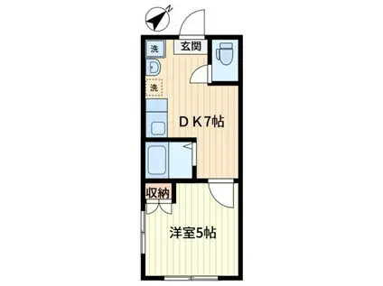 コートセイコー(1K/2階)の間取り写真