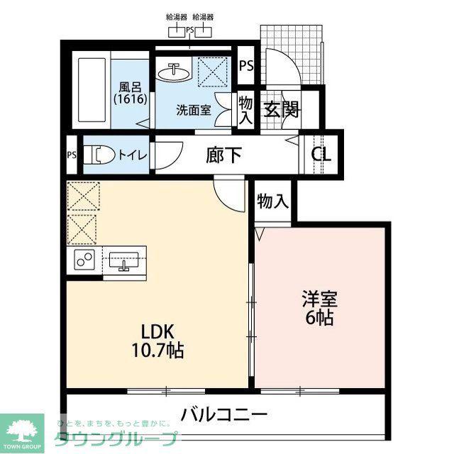 MEMORY COURT(1LDK/1階)の間取り写真