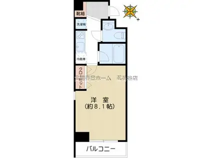 NOZY茗荷谷(1K/6階)の間取り写真