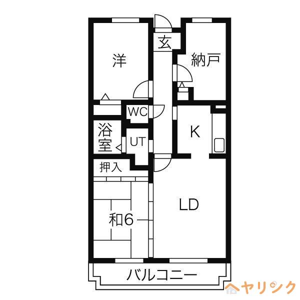 コートアルカディア B棟(3LDK/3階)の間取り写真