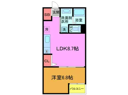 東京メトロ東西線 西葛西駅 徒歩10分 3階建 築3年(1LDK/1階)の間取り写真