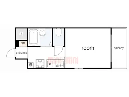 ジョイフル兵庫(1K/6階)の間取り写真